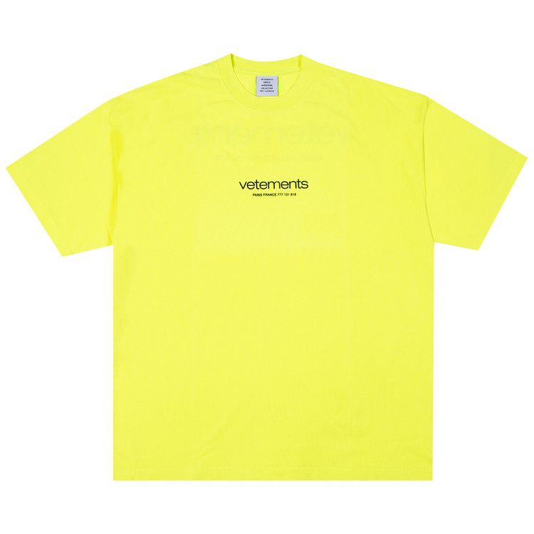 Buy Vetements Urban Logo T-Shirt 'Neon Yellow' - UE64TR150Y