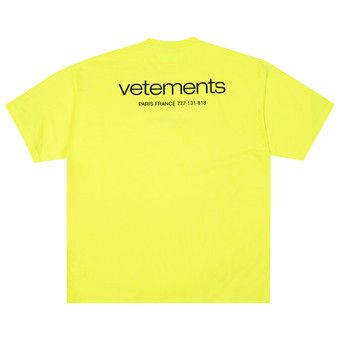 VETEMENTS ロコ刺繍ヒニ UE54HA100Y9676 NEONYELLOW Buy Vetements Big Logo Limited Edition Hoodie 'Neon Yellow