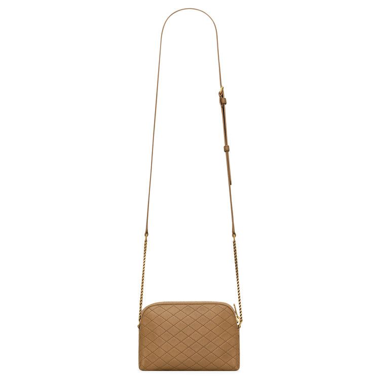 Saint Laurent Gaby Zipped Pouch Dark Cork