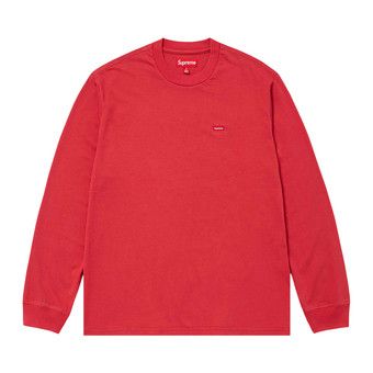 Buy Supreme Small Box Long-Sleeve Tee 'Washed Red