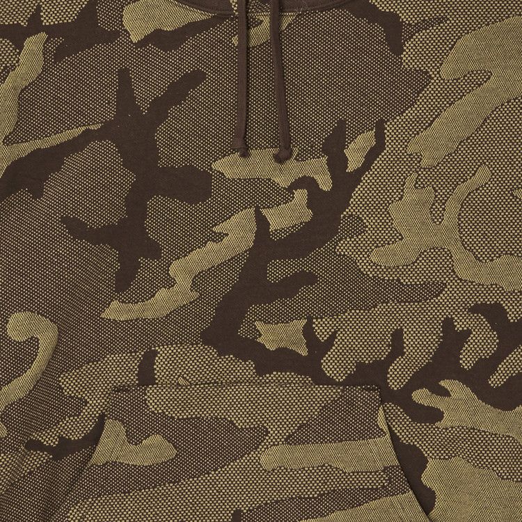 Supreme Jacquard Stripe Hooded Sweatshirt 'brown Camo'