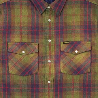 トップス Supreme Lined Flannel Snap Shirt Supreme-Lined-Flannel-Snap-