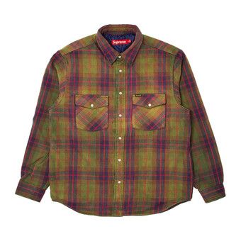 トップス Supreme24SSQUILTED FLANNELSNAP SHIRT Supreme Quilted Flannel Snap Shirt (SS24) - $148