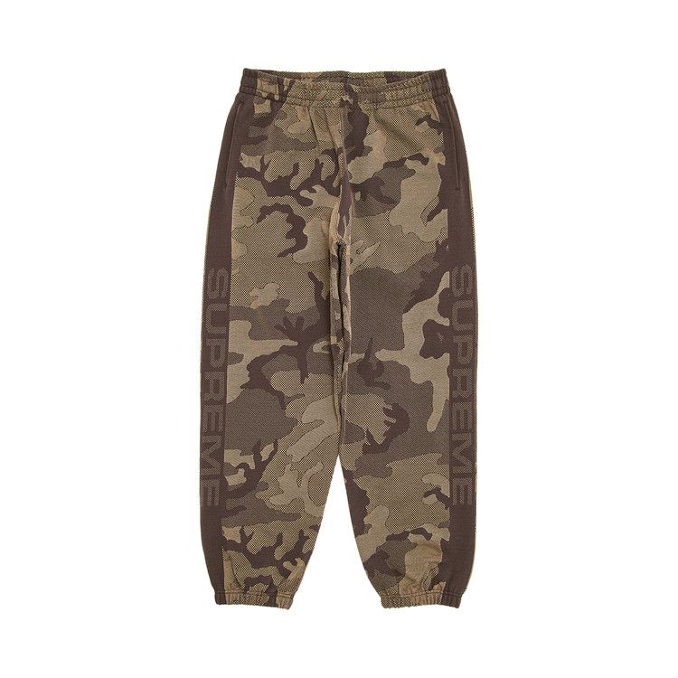 Supreme Jacquard Stripe Sweatpant 'Brown Camo'