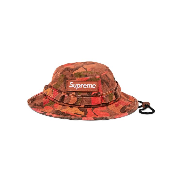 Buy Supreme Washed Canvas Boonie 'Orange Camo' - SS24H88 ORANGE