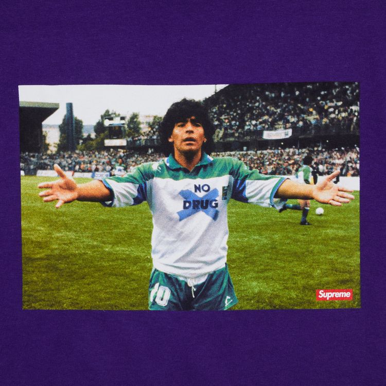 新着商品は Supreme Maradona Tee マラドーナ 紫 purple XL - トップス