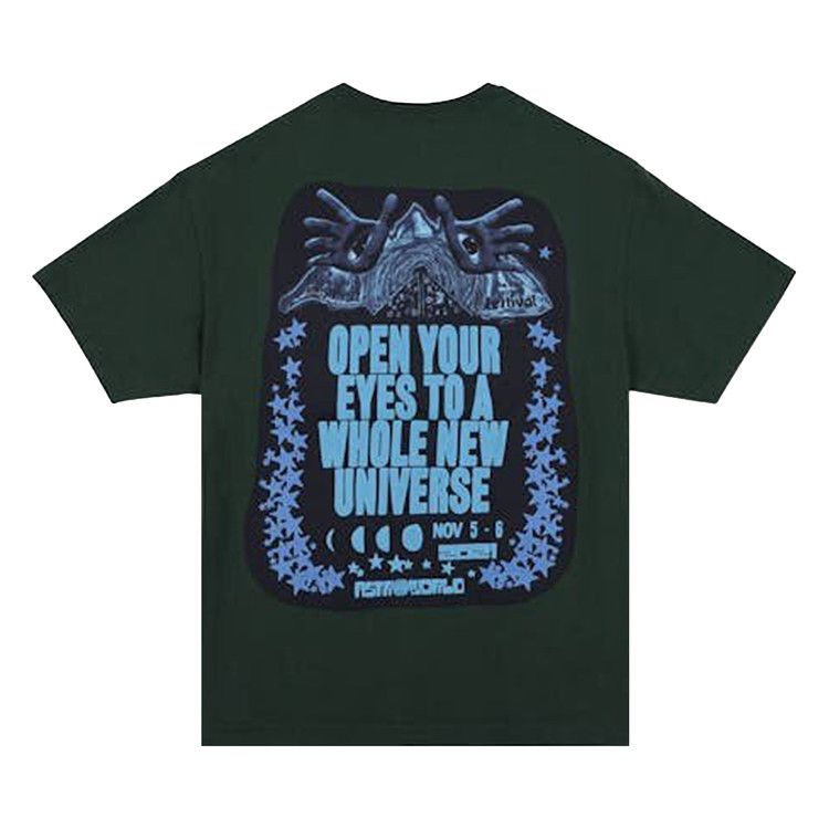 Cactus Jack By Travis Scott Open Your Eyes Tee 'green'