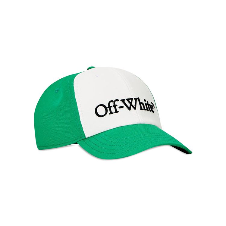 OFF-WHITE Bookish Logo Embroidered Baseball Cap Black/White