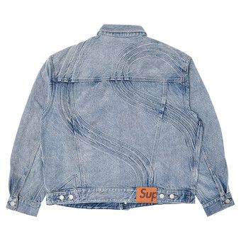 Buy Supreme S Logo Denim Trucker Jacket 'Washed Blue