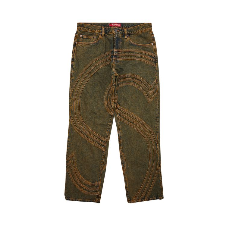 Buy Supreme S Logo Loose Fit Jean 'Dirty' - SS24P37 DIRTY | GOAT
