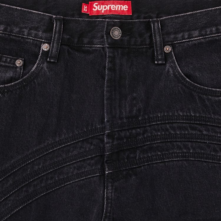 Buy Supreme S Logo Loose Fit Jean 'Washed Black' - SS24P37 WASHED