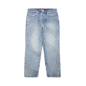 Buy Supreme S Logo Loose Fit Jean 'Washed Blue' - SS24P37 WASHED 
