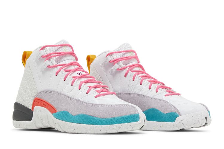 Air Jordan 12 RETRO Gs White Vapor Green