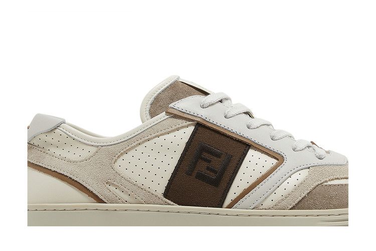 FENDI｜SNEAKERS (Step Leather Low Top Sneakers(7E1631 AQ Fendi - Fendi Step leather low-top sneakers Beige - The Corner