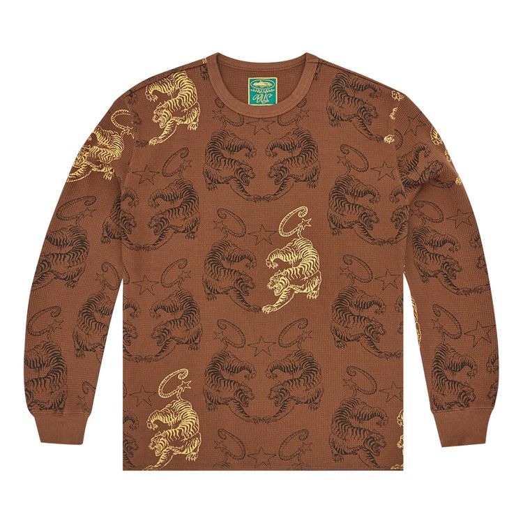 Buy Corteiz Tiger Waffle Long-Sleeve 'Brown' - 7892