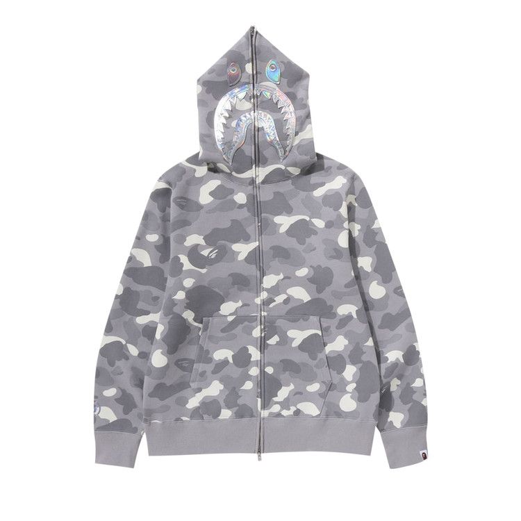 Bape City Camo Shark Full Zip Hoodie 'grey'