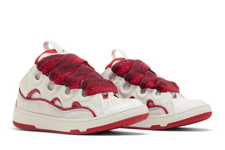 Buy Lanvin Wmns Curb Sneakers 'White Red' - FW SKDK02 DRAP