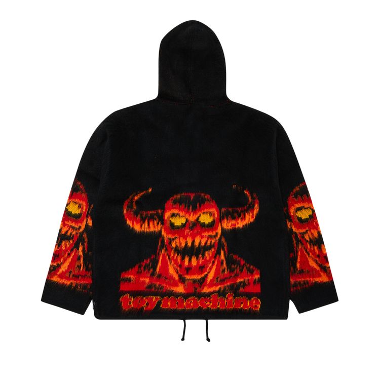 Buy Supreme x Toy Machine Zip Up Hooded Sweatshirt 'Black 