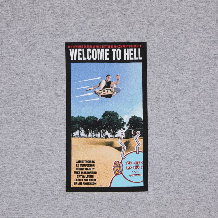 Buy Supreme x Toy Machine Welcome To Hell Tee 'Heather Grey