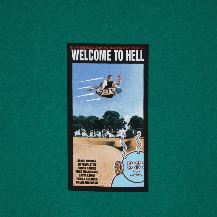 Buy Supreme x Toy Machine Welcome To Hell Tee 'Light Pine