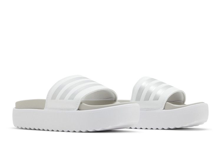 Adidas Wmns Adilette Platform Slide 'white Zero Metallic'