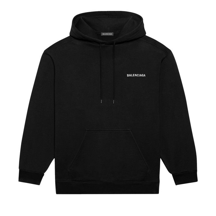 Buy Balenciaga Logo Hoodie Black 600583 TIV84 1070 GOAT