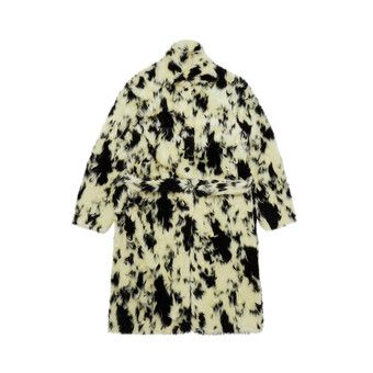 Buy BLUEMARBLE Faux Fur Coat 'Black/White' - CO20 FU02B23 MIX | GOAT