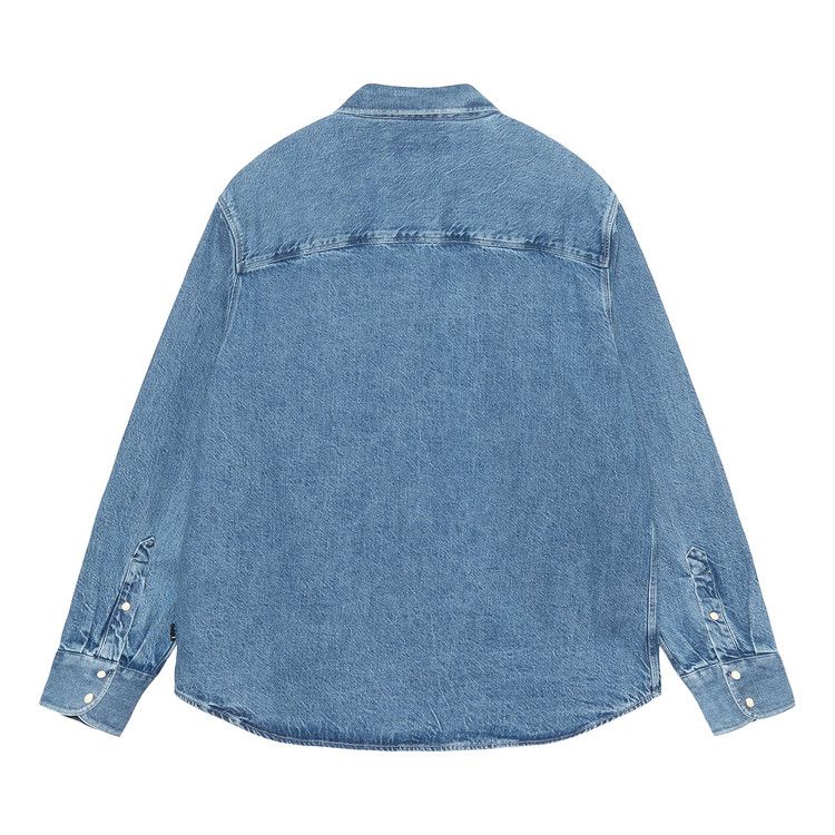 Stussy Boxy Western Denim Shirt Light Denim