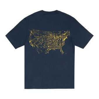 【Stussy】 Night Lights T-Shirt White Stüssy Stussy Night Lights Tee 'White' | REVERSIBLE