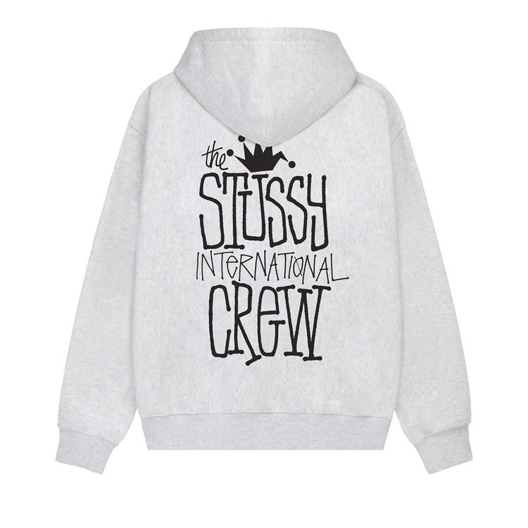 ★人気★【Stussy】★REGAL CROWN ZIP HOODIE★ASH HEATHER★ Stussy-Crown-Band-Zip-Hoodie-