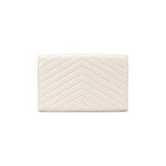 Buy Saint Laurent Cassandre Chain Wallet 'Blanc Vintage' - 377828 