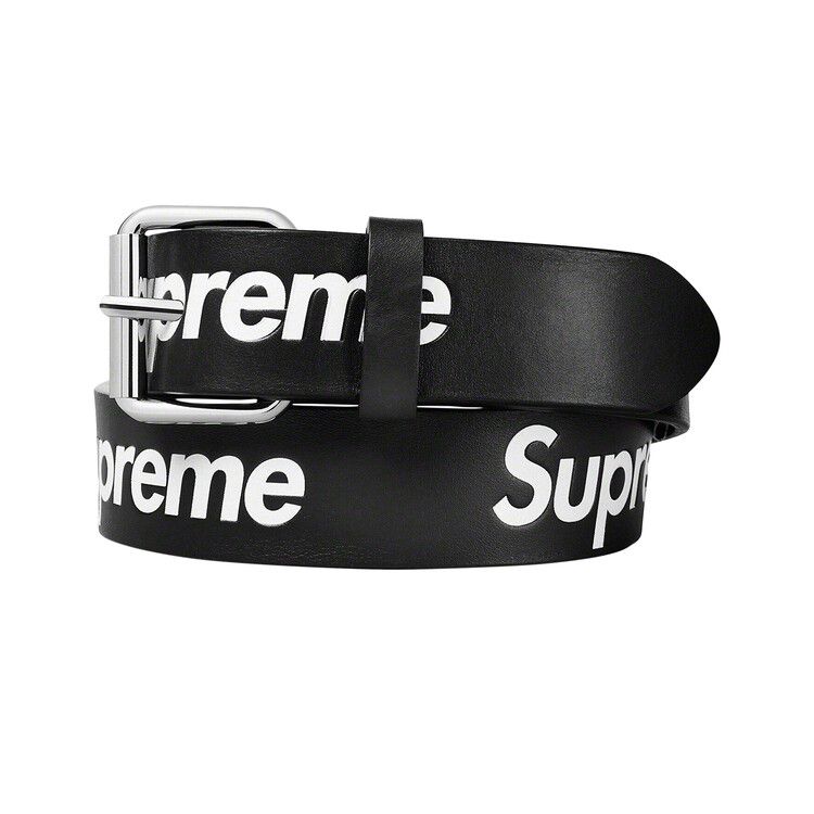 Buy Supreme Repeat Leather Belt 'Black' - SS23A106 BLACK