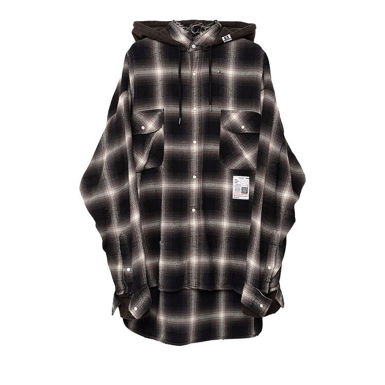 Buy Maison Mihara Yasuhiro Hooded Check Shirt 'Black' - J12SH074 