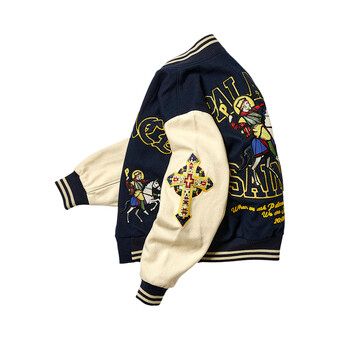 Buy Palace Saints Varsity Jacket 'Navy' - P26JK008 | GOAT