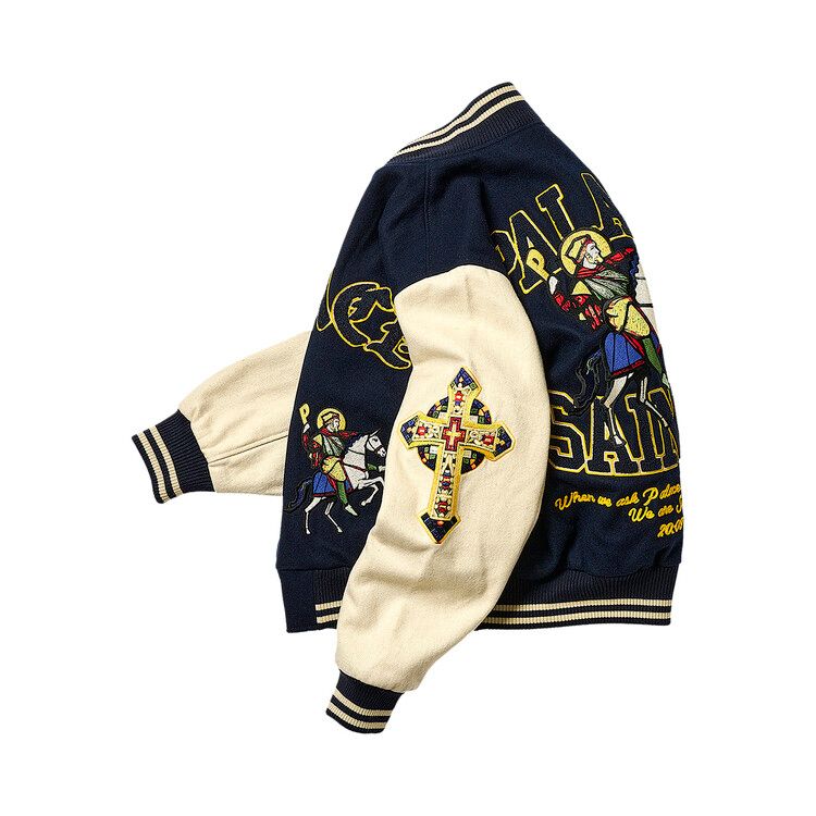 Buy Palace Saints Varsity Jacket 'Navy' - P26JK008 | GOAT CA