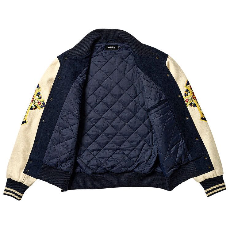 Palace Saints Varsity Jacket 'Navy'