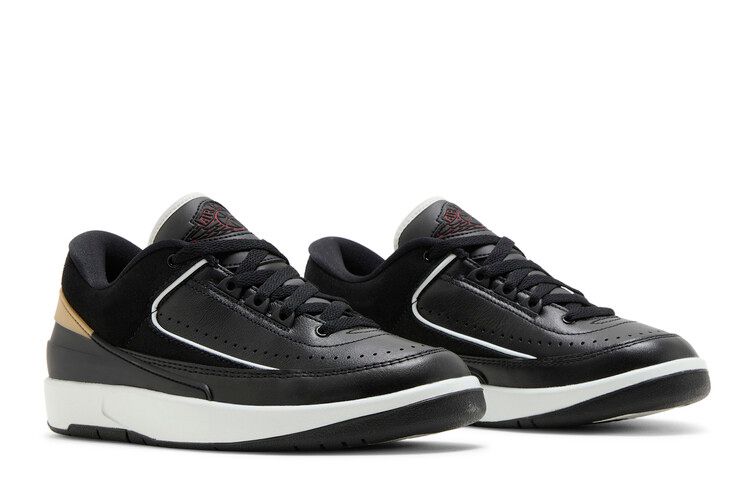 Wmns Air Jordan 2 RETRO Low 'black Metallic Gold'
