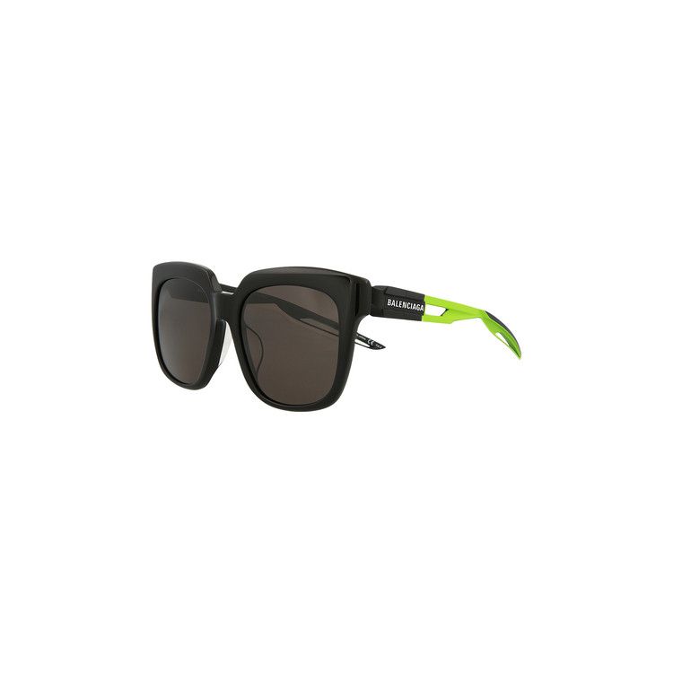 Buy Balenciaga Square Sunglasses 'Black/Green/Grey' - BB0025SA 004