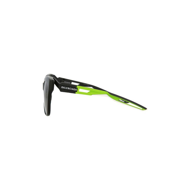 Balenciaga Square Sunglasses Black/Green/Grey
