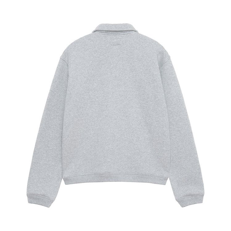 Stussy Fleece Zip Mockneck Grey Heather