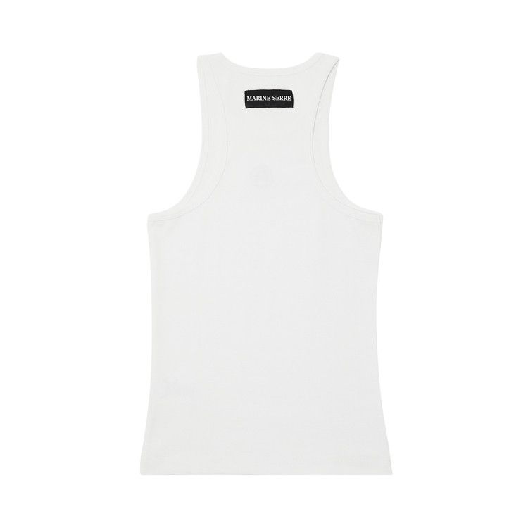 Buy Marine Serre Organic Cotton Rib 2X2 Tank Top 'White' - WTT014