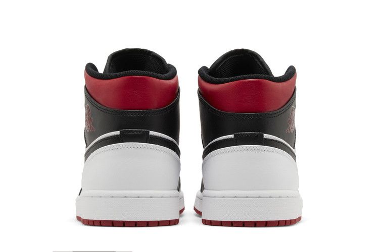 Air Jordan 1 Mid Black Toe White Gym Red4