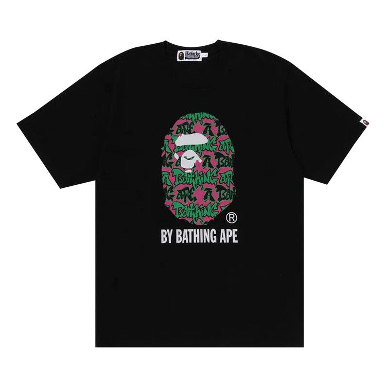 BAPE Graffiti Pattern By Bathing Ape T-Shirt Black