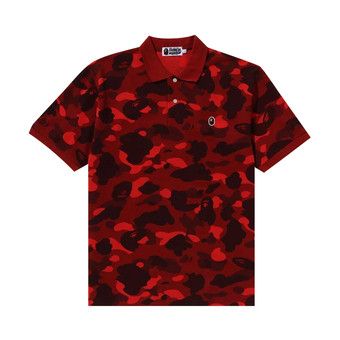 専用BAPE flame fire camo ポロシャツ　ロゴワッペン　赤　L Buy BAPE Color Camo Ape Head One Point Polo 'Red' - 1J80 112