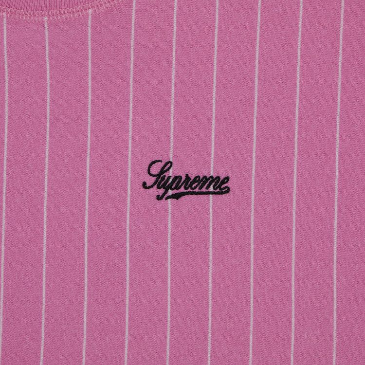 Supreme Pinstripe Crewneck 'Pink'