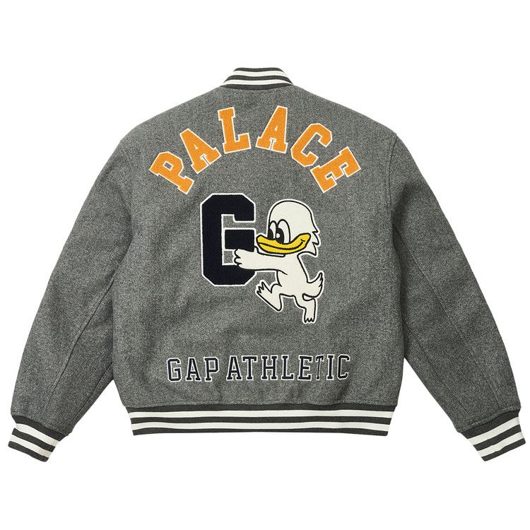 Buy Palace x Gap Varsity Jacket 'Grey' - 427475009 | GOAT CA