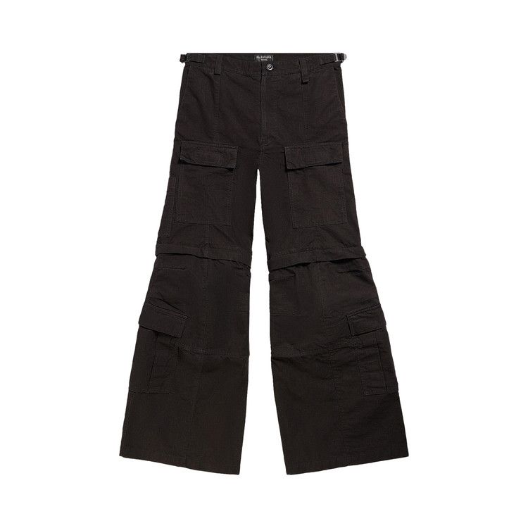 Balenciaga Flared Cargo Pants Black