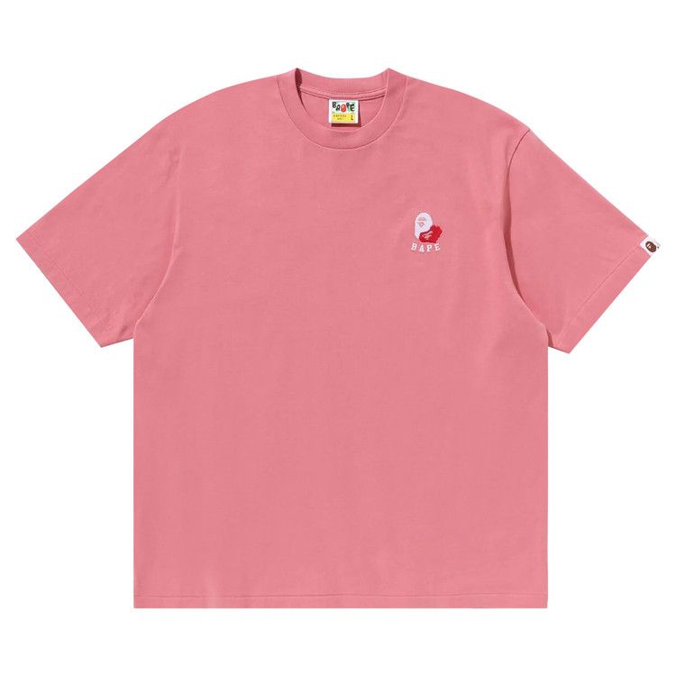 ◆BAPE◆ Vacation Pattern Ape Head Relaxed T-Shirt M PINK 00 VACATION PATTERN APE HEAD RELAXED FIT TEE | bape.com