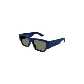 Buy Alexander McQueen Big Square Wide Frame Sunglasses 'Blue