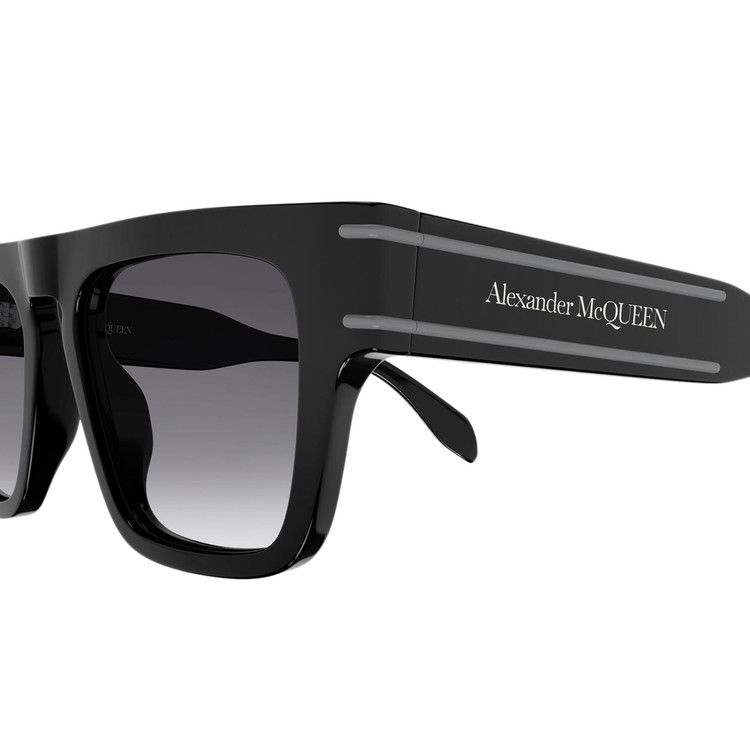 Alexander Mcqueen Flat Top Square Sunglasses Black